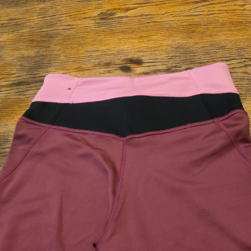 Like New Maroon Color-Blocked Nike Dri-FIT Leggings sz S - Picture 8 of 9
